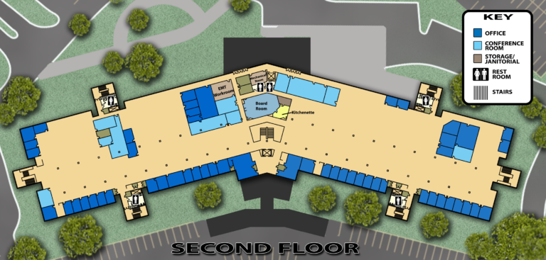 office building floor plan second