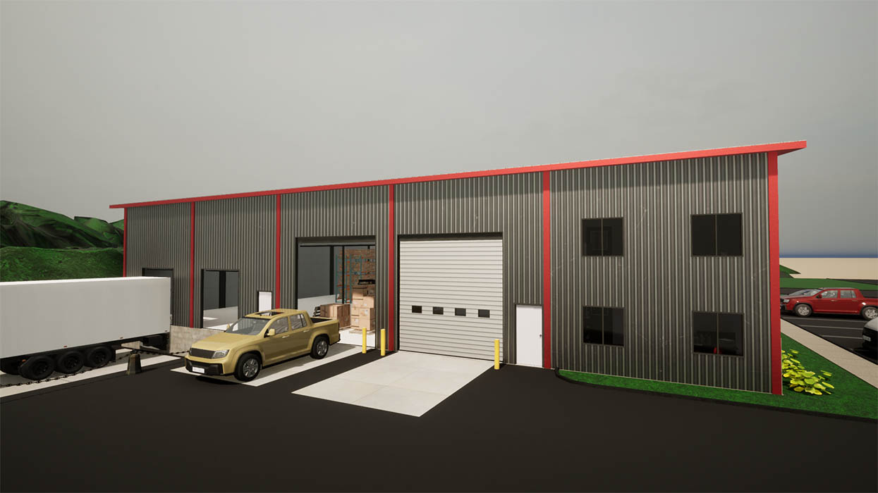 warehouse side view rendering